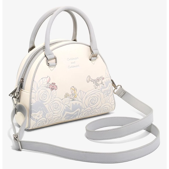 Loungefly Handbags - Loungefly Disney Alice in Wonderland Floral Debossed Handbag Purse Bag